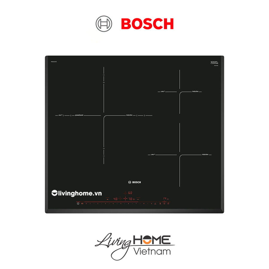 Bếp từ Bosch PID651DC5E - Mặt kính Schott 3 vùng nấu 60cm 3 Bếp từ Bosch PID651DC5E - Mặt kính Schott 3 vùng nấu 60cm