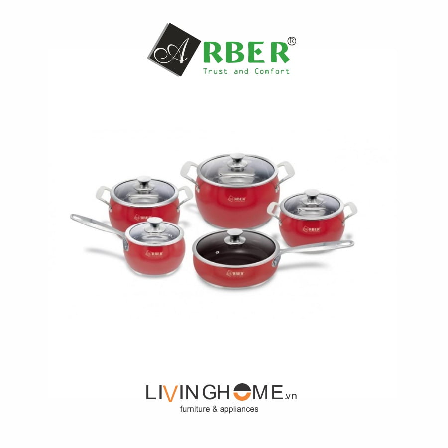 Bộ nồi inox Arber AN06SMD 3 Bộ nồi inox Arber AN06SMD