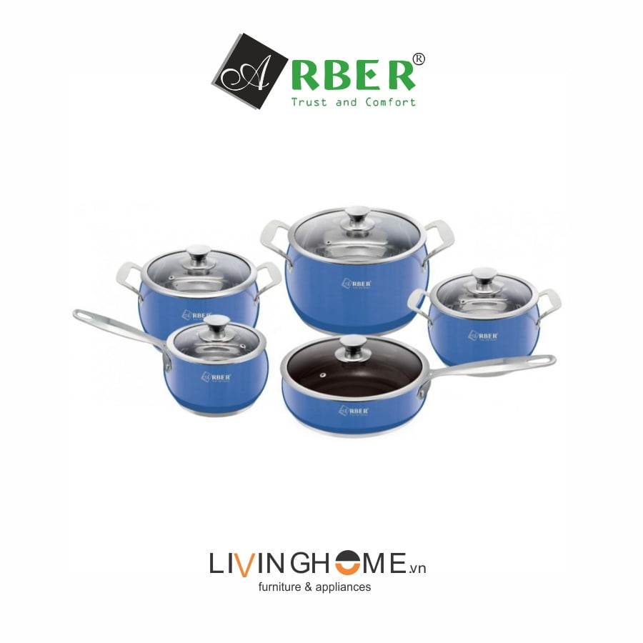 Bộ nồi inox Arber AN06SMNB 3 Bộ nồi inox Arber AN06SMNB