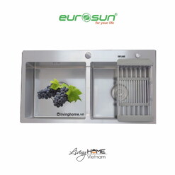 Chậu rửa chén Eurosun EU-8245C Handmade chống tràn, chống ồn