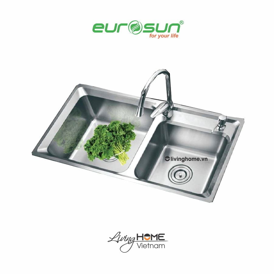 Chậu rửa chén Eurosun EU-8245S Handmade Inox SUS 304 3 Chậu rửa chén Eurosun EU-8245S Handmade Inox SUS 304
