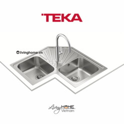 Chậu rửa Teka ANGULAR 2B lắp nổi 2 hộc rửa - 1 bàn chậu