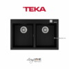 Chậu rửa Teka FORSQUARE 2B 790 Bl lắp nổi đá thạch anh màu đen 79cm 2 Chậu rửa Teka FORSQUARE 2B 790 Bl lắp nổi đá thạch anh màu đen 79cm