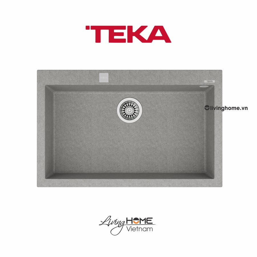 Chậu rửa Teka FORSQUARE 72-40 TG Gr lắp nổi đá thạch anh màu xám 79cm 3 Chậu rửa Teka FORSQUARE 72-40 TG Gr lắp nổi đá thạch anh màu xám 79cm
