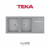 Chậu rửa Teka STONE 80 B-TG 2B 1D Gr lắp nổi đá thạch anh màu xám 1 Chậu rửa Teka STONE 80 B-TG 2B 1D Gr lắp nổi đá thạch anh màu xám