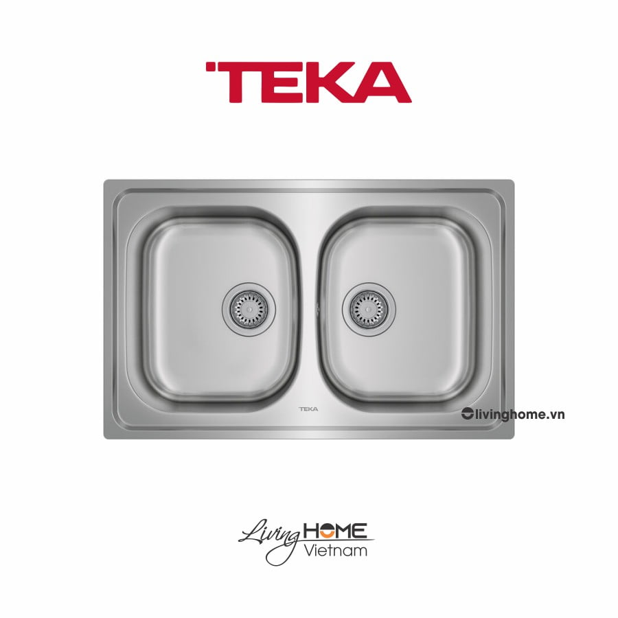 Chậu rửa Teka UNIVERSE 80 T-XP 2B lắp nổi 2 hộc rửa 79cm 3 Chậu rửa Teka UNIVERSE 80 T-XP 2B lắp nổi 2 hộc rửa 79cm