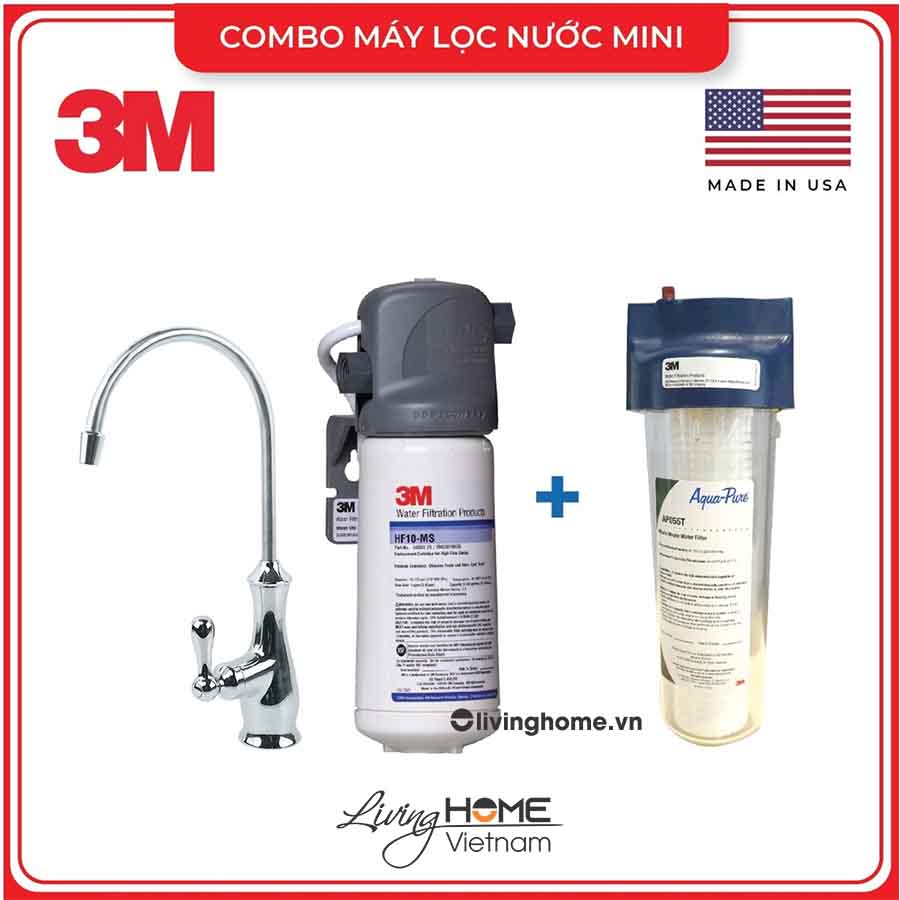 Combo lọc nước 3M mini nhập khẩu Mỹ 3 Combo lọc nước 3M mini nhập khẩu Mỹ