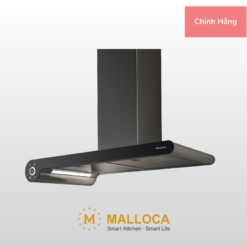 Malloca CIRCLE F-188 - Máy Hút Mùi Áp Tường 90cm, Inox Kính Đen, 800m3/h, Độc Đáo