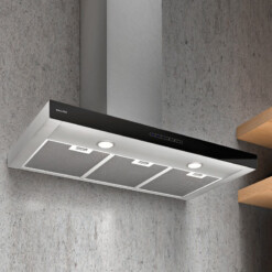 Malloca MIN F-205 - Máy Hút Mùi Áp Tường 90cm, Inox Kính Đen, Mạnh Mẽ