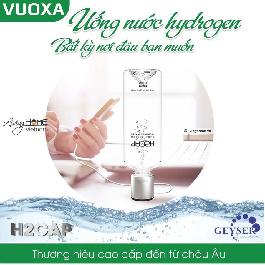 Máy điện giải nước ion kiềm Vuoxa H2Cap plus cầm tay 3 Máy điện giải nước ion kiềm Vuoxa H2Cap plus cầm tay