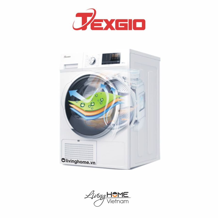Máy sấy quần áo Texgio TG-DV805 loại ngưng tụ dung tích 8 kg 3 Máy sấy quần áo Texgio TG-DV805 loại ngưng tụ dung tích 8 kg