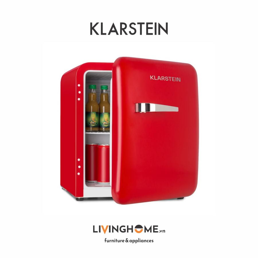 Tủ lạnh Klarstein KL-AUDREY Mini Retro màu đỏ - dung tích 48L 3 Tủ lạnh Klarstein KL-AUDREY Mini Retro màu đỏ - dung tích 48L
