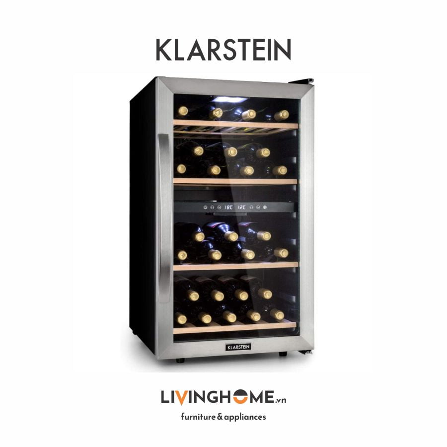 Tủ rượu vang Klarstein KL-VINAMOUR 45DUO nhập khẩu Đức 3 Tủ rượu vang Klarstein KL-VINAMOUR 45DUO nhập khẩu Đức