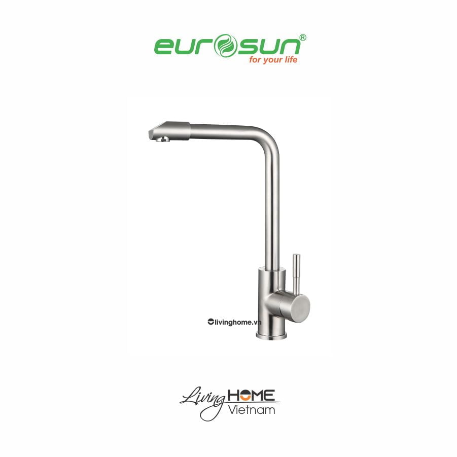 Vòi rửa chén Eurosun S-K026 SUS inox 304 bề mặt Satin 3 Vòi rửa chén Eurosun S-K026 SUS inox 304 bề mặt Satin