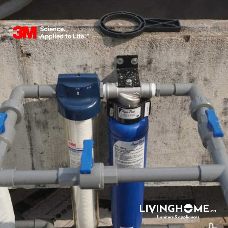 Hình ảnh thực tế thi công lắp đặt của Combo Combo Máy Lọc Nước Đầu Nguồn 3M AP904 + Lọc Thô 3M