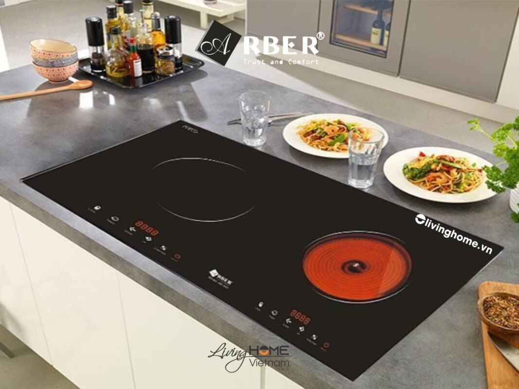 Bếp điện từ Arber AB385 mặt kính ceramic chịu nhiệt