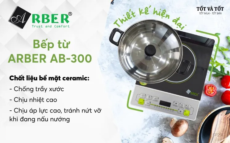 Bếp từ đơn Arber AB300 2200W 4 Bếp từ đơn Arber AB300 2200W
