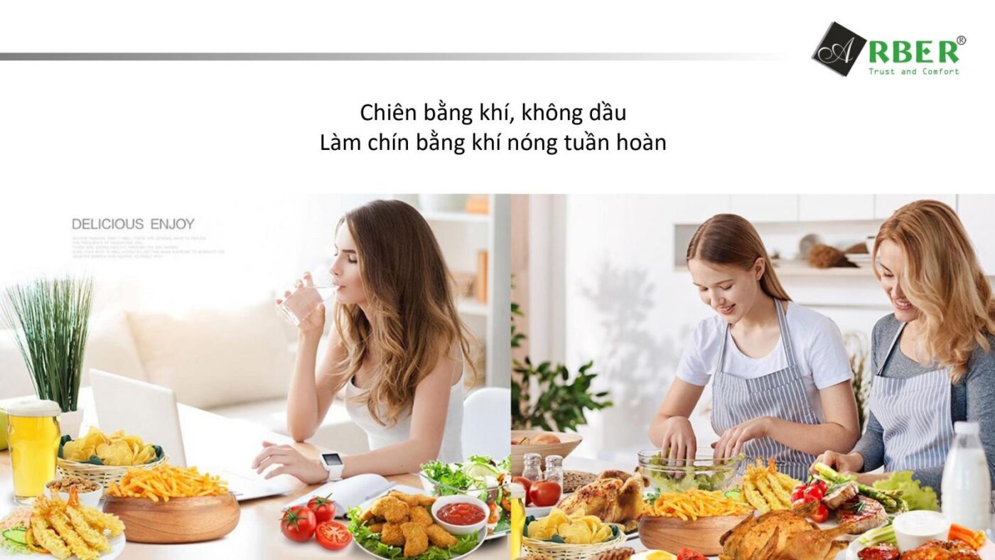 Nồi chiên không dầu Arber ABNCKD5.5 dung tích 5,5L nhỏ gọn