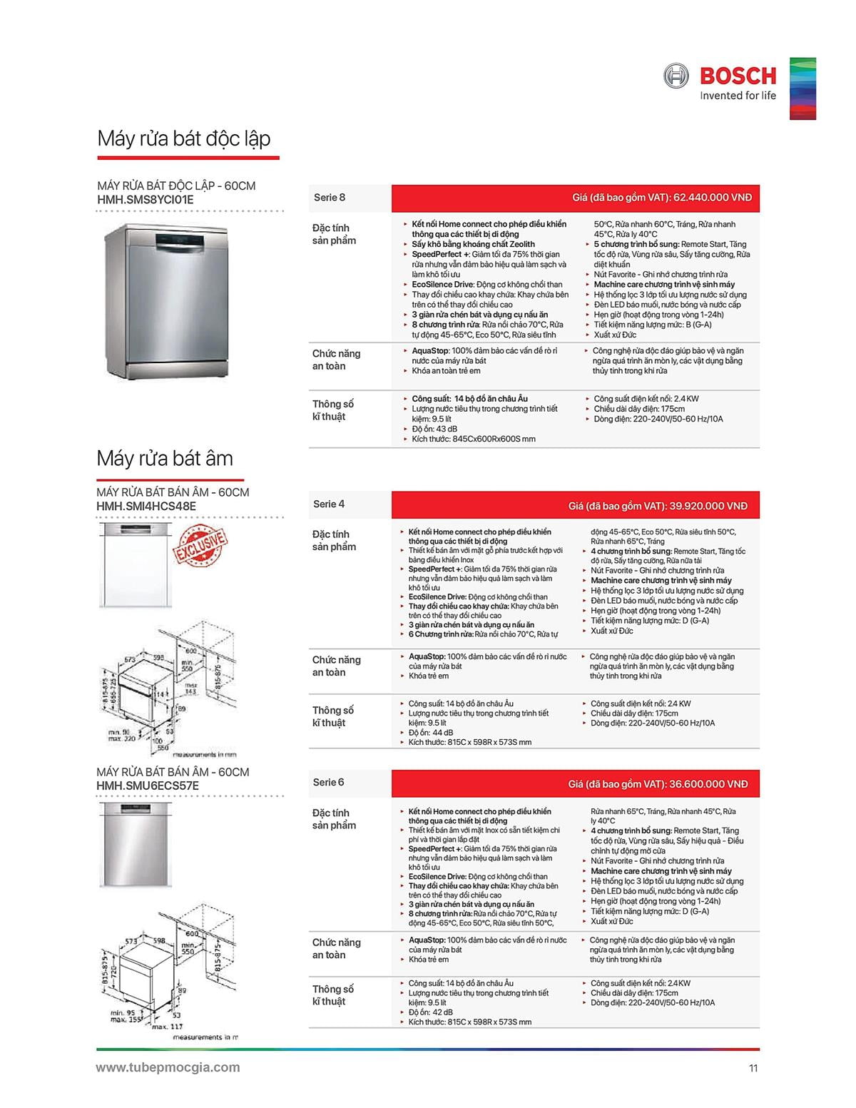Catalogue Bosch HMH 27 Catalogue Bosch HMH - Thiết Bị Nhà Bếp Cao Cấp Đức