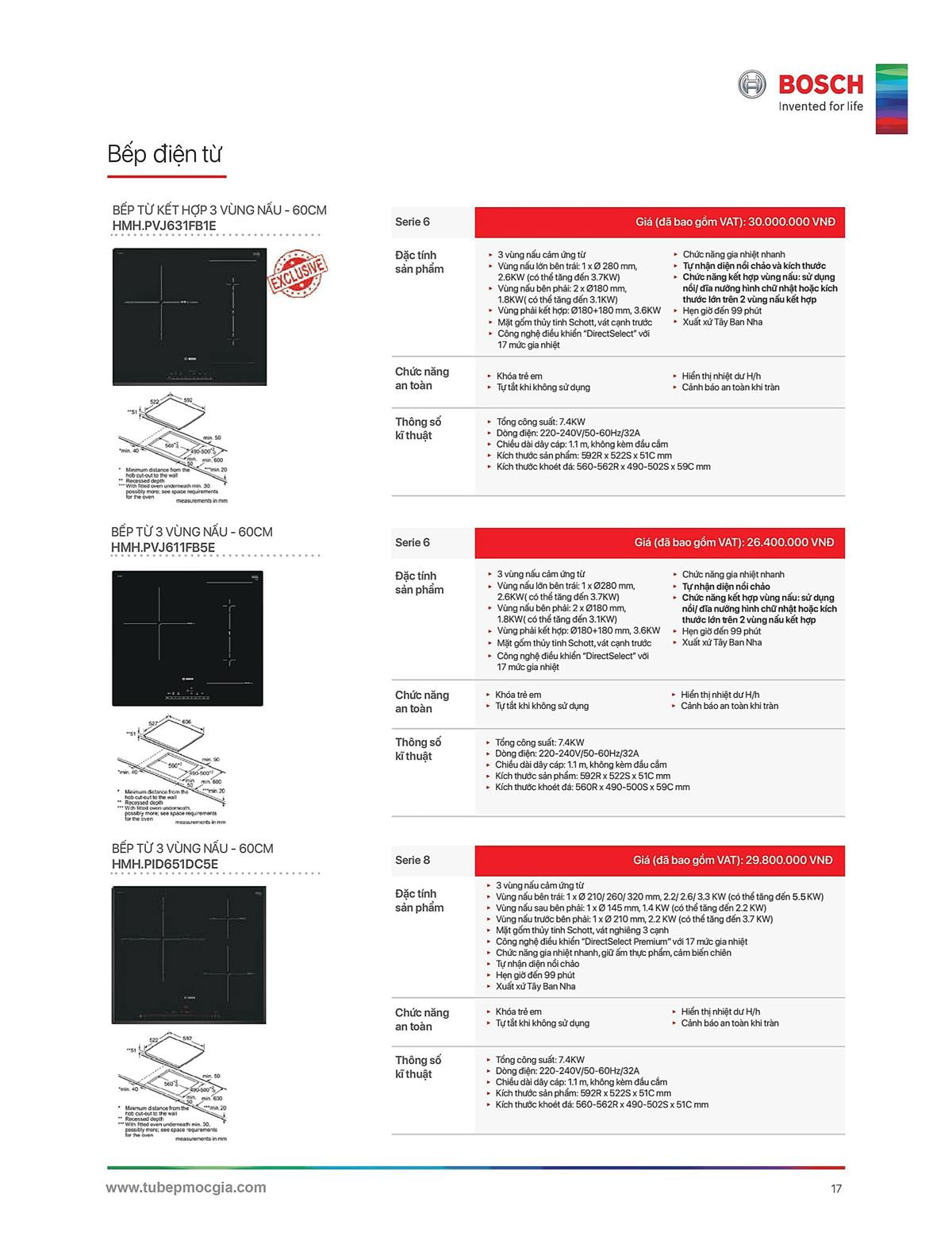 Catalogue Bosch HMH 33 Catalogue Bosch HMH - Thiết Bị Nhà Bếp Cao Cấp Đức