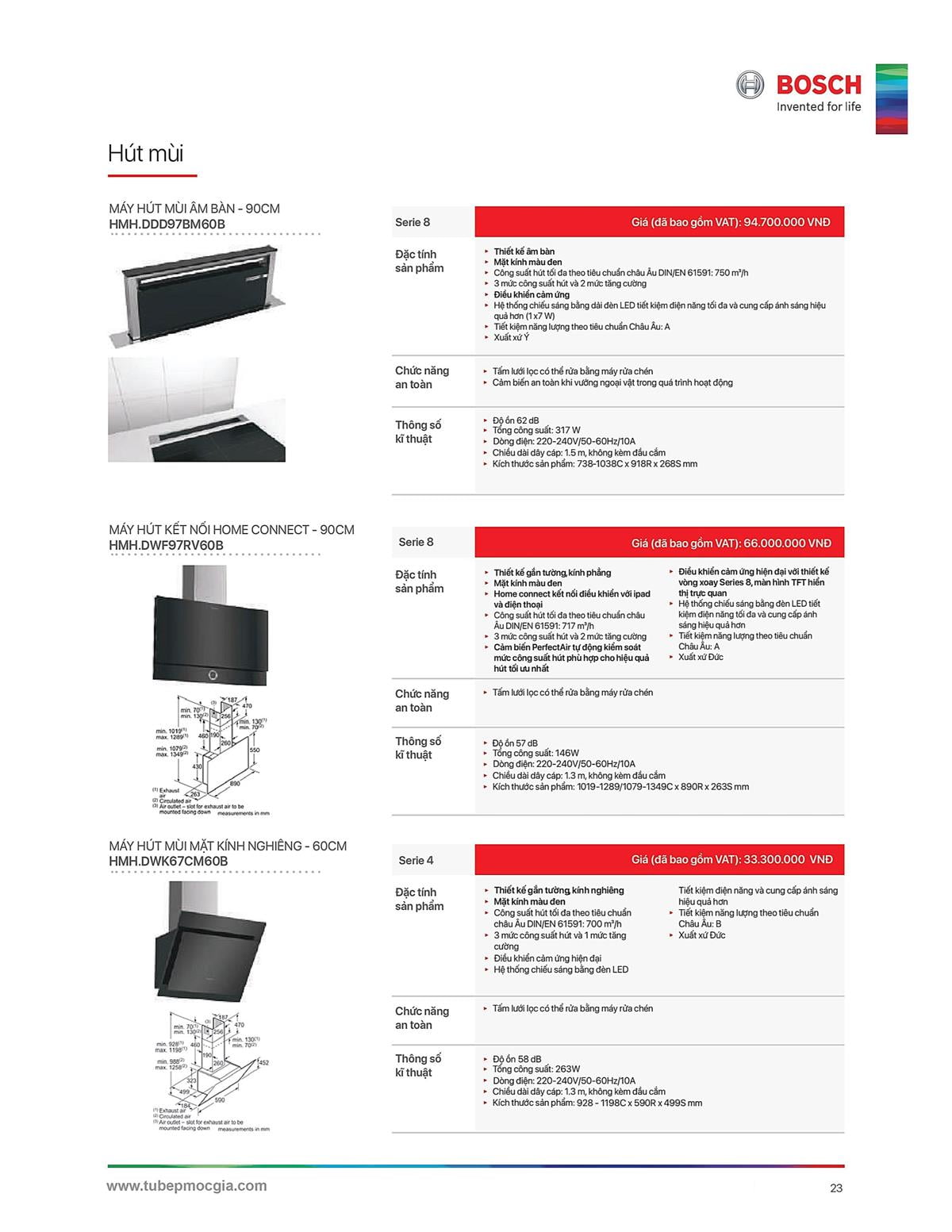 Catalogue Bosch HMH 39 Catalogue Bosch HMH - Thiết Bị Nhà Bếp Cao Cấp Đức