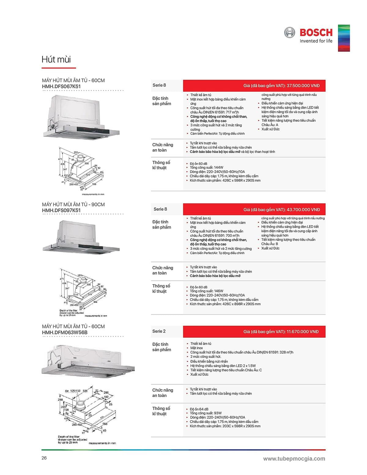 Catalogue Bosch HMH 42 Catalogue Bosch HMH - Thiết Bị Nhà Bếp Cao Cấp Đức