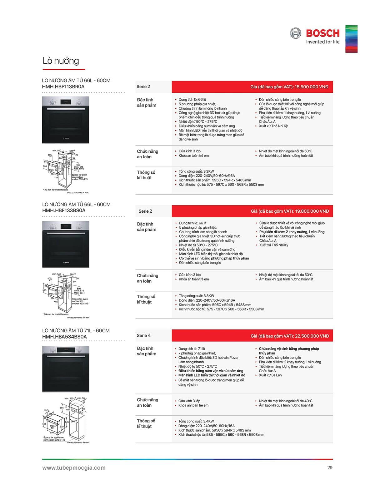 Catalogue Bosch HMH 45 Catalogue Bosch HMH - Thiết Bị Nhà Bếp Cao Cấp Đức