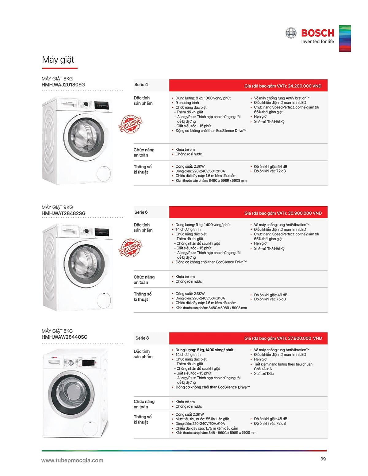 Catalogue Bosch HMH 55 Catalogue Bosch HMH - Thiết Bị Nhà Bếp Cao Cấp Đức