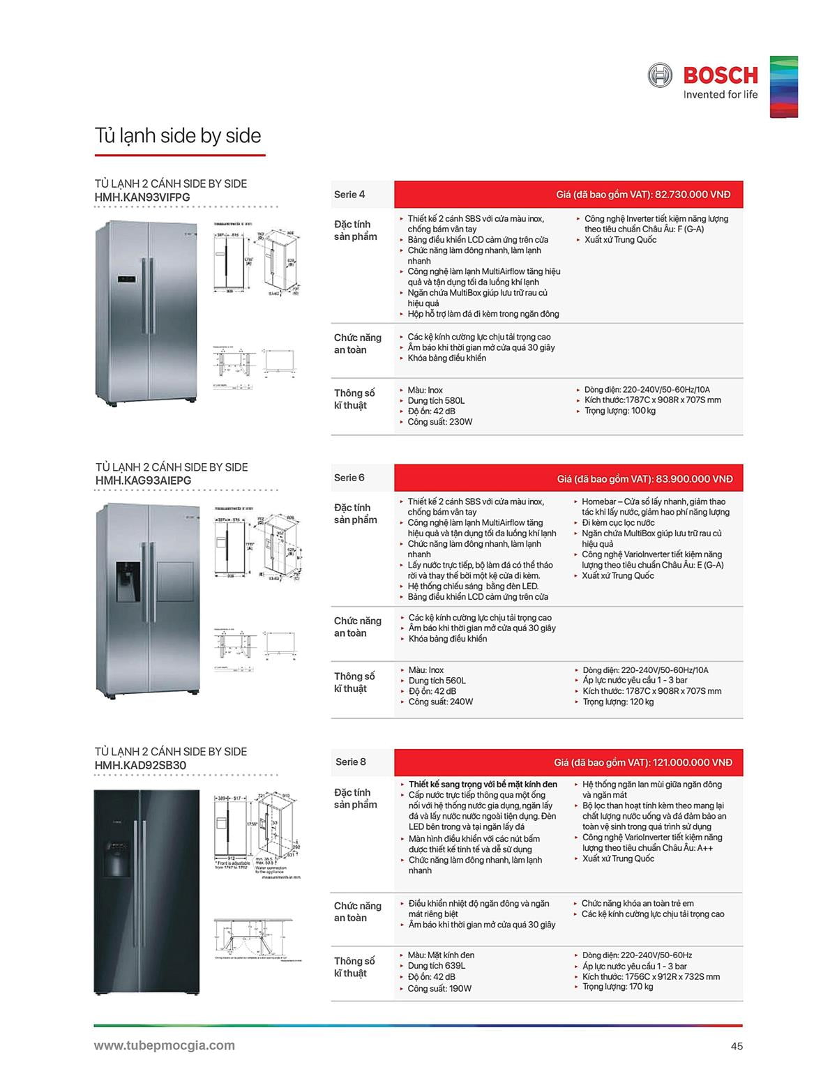 Catalogue Bosch HMH 61 Catalogue Bosch HMH - Thiết Bị Nhà Bếp Cao Cấp Đức