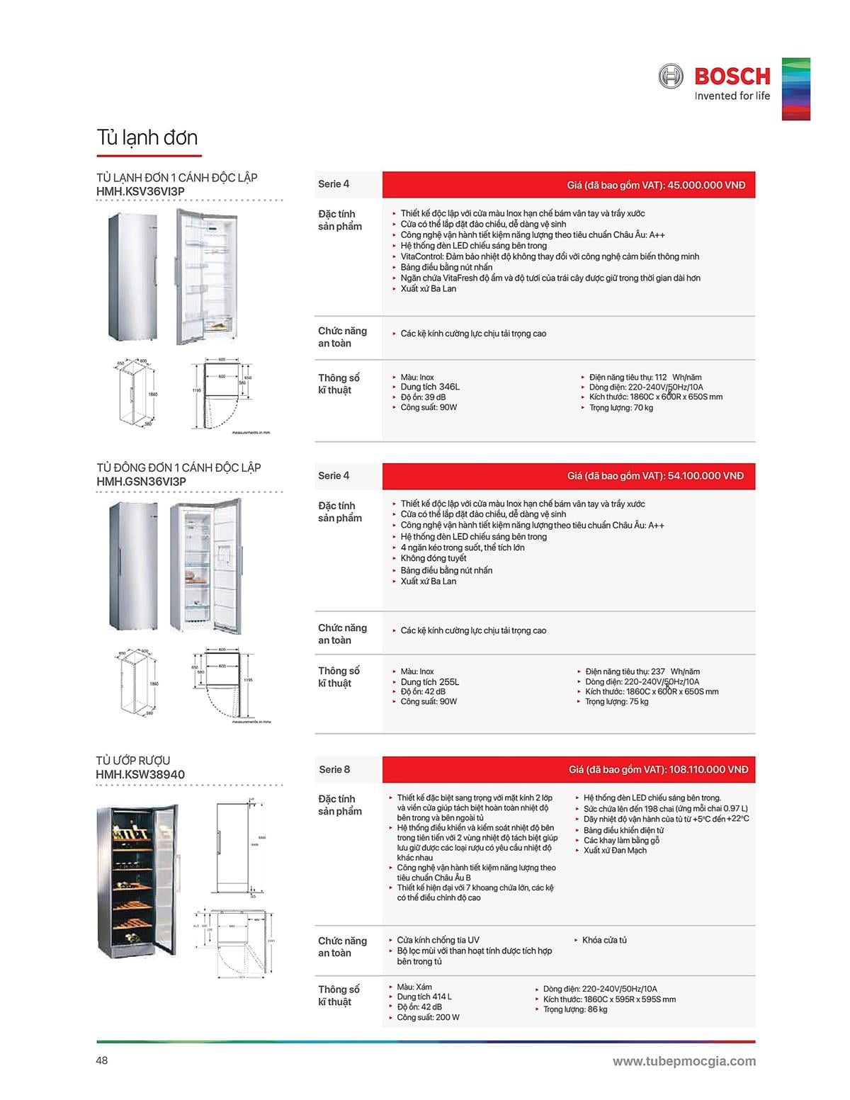 Catalogue Bosch HMH 64 Catalogue Bosch HMH - Thiết Bị Nhà Bếp Cao Cấp Đức