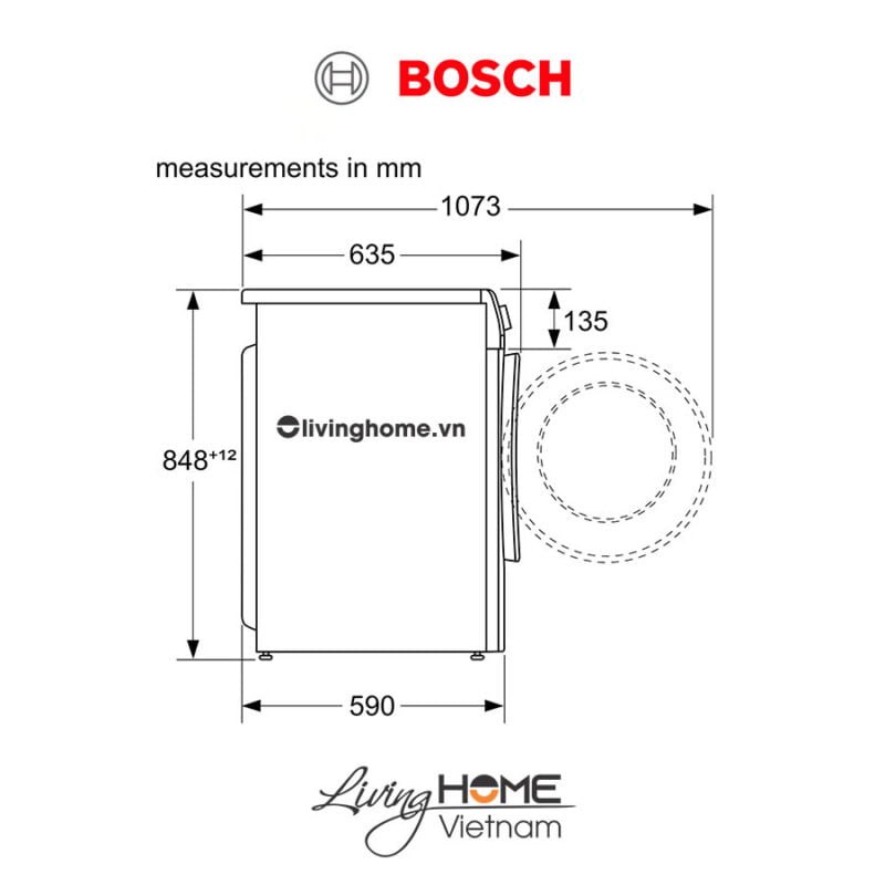 Máy giặt Bosch WNA14400SG - Kết hợp sấy 14 chương trình 9KG