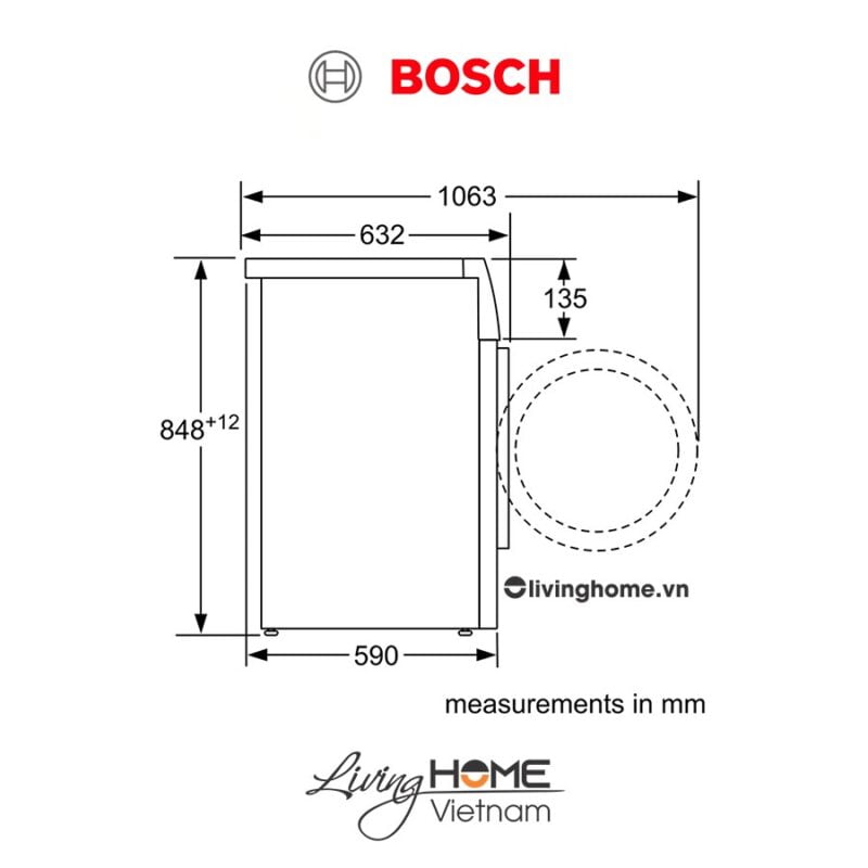 Máy giặt Bosch WAV28L40SG - Cửa trước 14 chương trình kết nối Home Connect 9KG