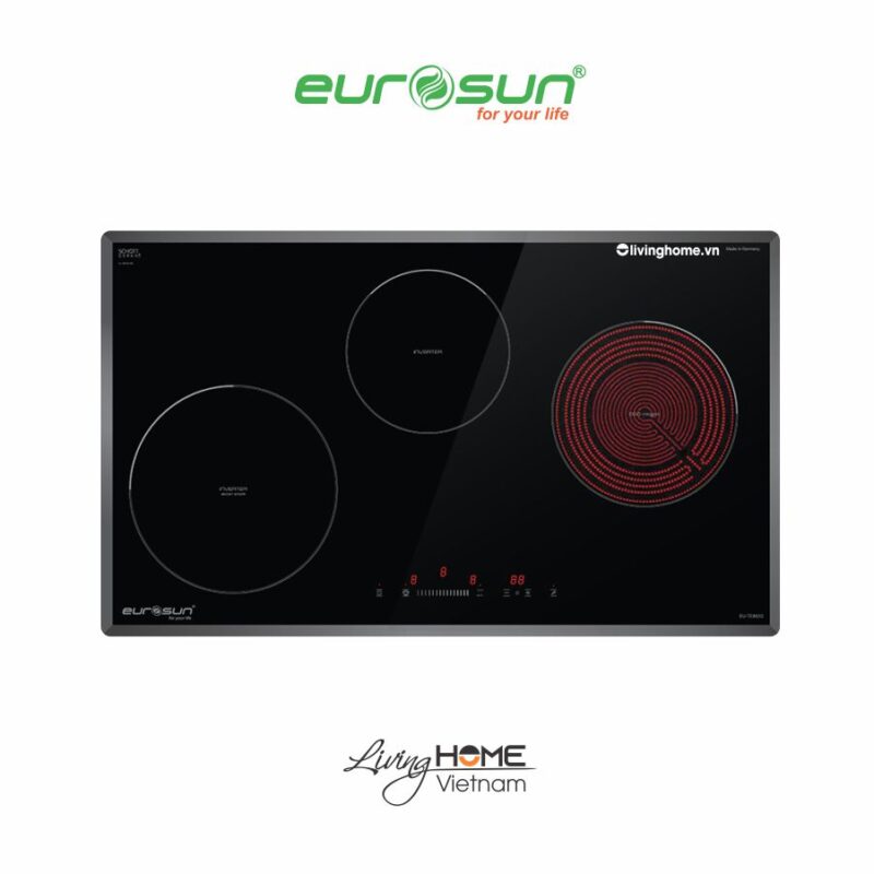 Bếp điện từ Eurosun EU-TE882G 3 vùng nấu chất lượng cao