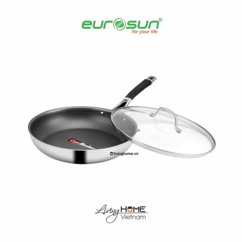 Chảo chống dính Eurosun MS1828-Queen inox 304 dày 2.5mm 4 Chảo chống dính Eurosun MS1828-Queen inox 304 dày 2.5mm
