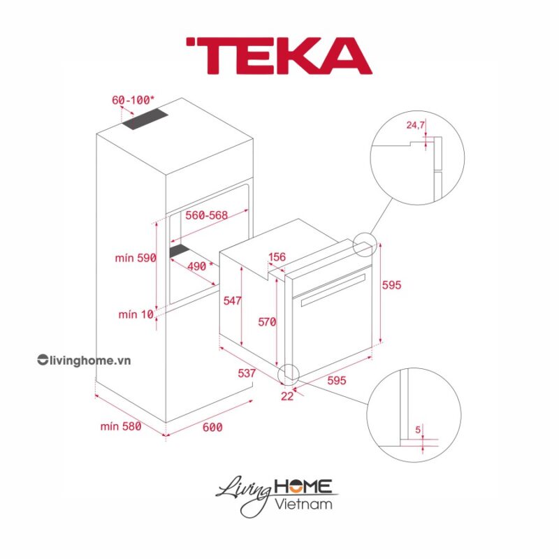 Lò nướng Teka HSB 610 tiết kiệm điện năng dung tích 70L 7 Lò nướng Teka HSB 610 tiết kiệm điện năng dung tích 70L
