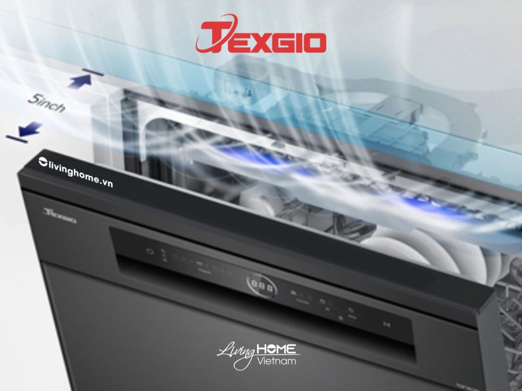 Máy rửa chén Texgio TG-TGBI036T Âm Toàn Phần 15 Bộ 10 Lít Nước 20 Máy rửa chén gia đình Texgio TG-TGBI036T